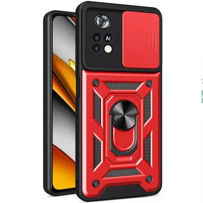 Ударостійкий чохол Camshield Serge Ring для Xiaomi Poco M4 Pro 4G Червоний