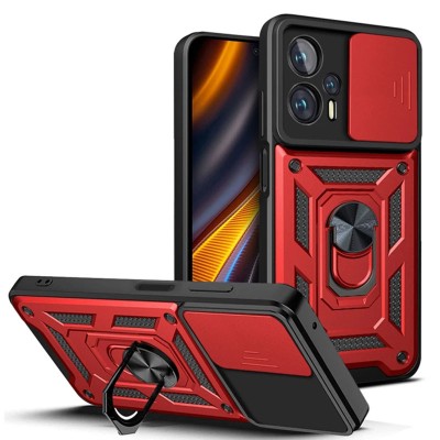 Ударостійкий чохол Camshield Serge Ring для Xiaomi Poco X4 GT Червоний Ударостійкий чохол Camshield Serge Ring для Xiaomi Poco X4 GT Червоний