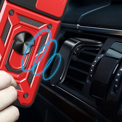 Ударостійкий чохол Camshield Serge Ring для Xiaomi Poco X4 GT Червоний Ударостійкий чохол Camshield Serge Ring для Xiaomi Poco X4 GT Червоний