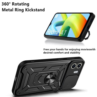 Ударостійкий чохол Camshield Serge Ring для Xiaomi Redmi A1 / A2 Чорний