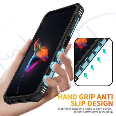 Ударостійкий чохол Pathfinder Ring для Samsung Galaxy A34 5G Блакитний / Light Blue