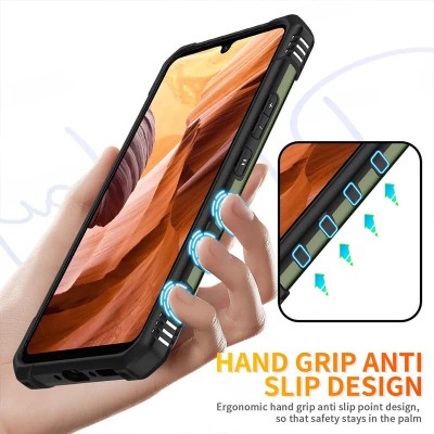 Ударостійкий чохол Pathfinder Ring для Samsung Galaxy A34 5G Зелений / Army Green
