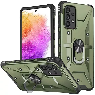 Ударостійкий чохол Pathfinder Ring для Samsung Galaxy A53 5G Зелений / Army Green