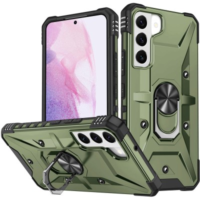 Ударостійкий чохол Pathfinder Ring для Samsung Galaxy S21 FE Зелений / Army Green