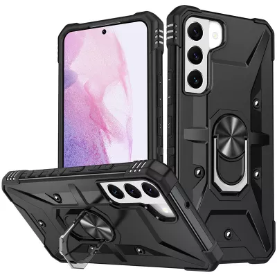 Ударостійкий чохол Pathfinder Ring для Samsung Galaxy S21 FE Чорний / Black