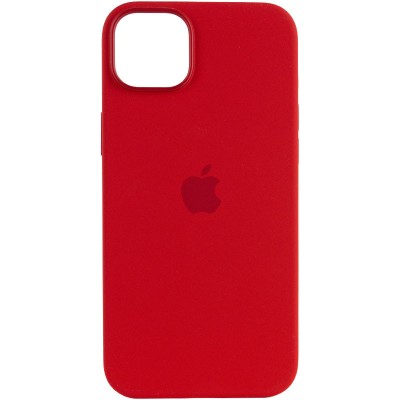 Чохол Silicone case (AAA) full with Magsafe для Apple iPhone 14 (6.1") Червоний / Red