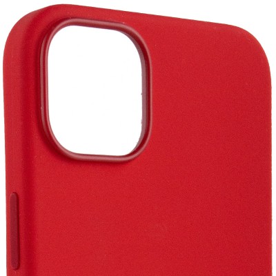 Чохол Silicone case (AAA) full with Magsafe для Apple iPhone 14 (6.1") Червоний / Red