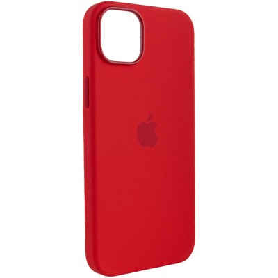 Чохол Silicone case (AAA) full with Magsafe для Apple iPhone 14 (6.1") Червоний / Red