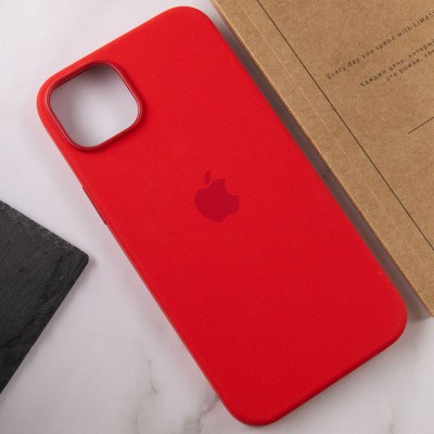 Чохол Silicone case (AAA) full with Magsafe для Apple iPhone 14 (6.1") Червоний / Red
