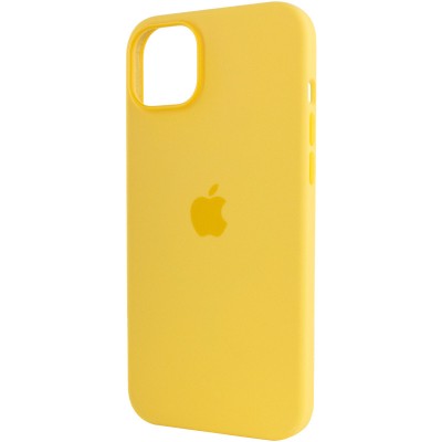 Чохол Silicone case (AAA) full with Magsafe для Apple iPhone 14 Pro (6.1") Жовтий / Sunglow