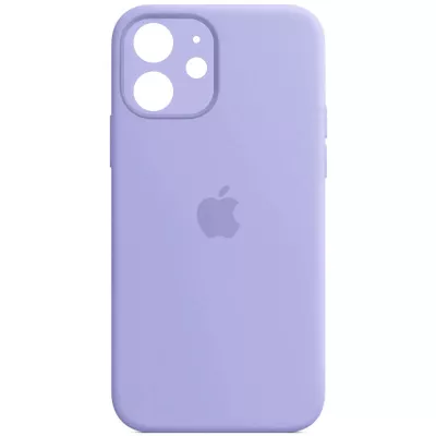 Чохол Silicone Case Full Camera Protective (AA) для Apple iPhone 12 (6.1") Бузковий / Lilac