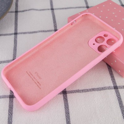 Чохол Silicone Case Full Camera Protective (AA) для Apple iPhone 12 Pro Max (6.7") Рожевий / Light pink