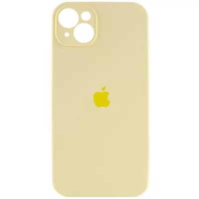 Чохол Silicone Case Full Camera Protective (AA) для Apple iPhone 13 (6.1") Жовтий / Mellow Yellow