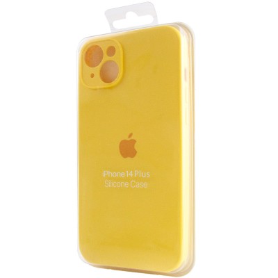 Чохол Silicone Case Full Camera Protective (AA) для Apple iPhone 13 (6.1") Жовтий / Yellow