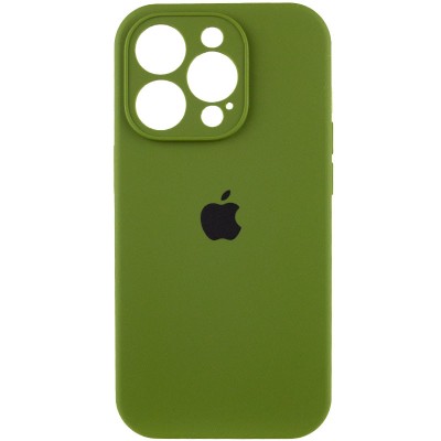 Чохол Silicone Case Full Camera Protective (AA) для Apple iPhone 13 Pro (6.1") Зелений / Dark Olive Чохол Silicone Case Full Camera Protective (AA) для Apple iPhone 13 Pro (6.1") Зелений / Dark Olive