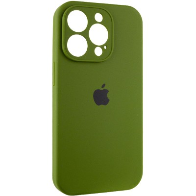 Чохол Silicone Case Full Camera Protective (AA) для Apple iPhone 13 Pro (6.1") Зелений / Dark Olive Чохол Silicone Case Full Camera Protective (AA) для Apple iPhone 13 Pro (6.1") Зелений / Dark Olive