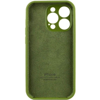 Чохол Silicone Case Full Camera Protective (AA) для Apple iPhone 13 Pro (6.1") Зелений / Dark Olive Чохол Silicone Case Full Camera Protective (AA) для Apple iPhone 13 Pro (6.1") Зелений / Dark Olive