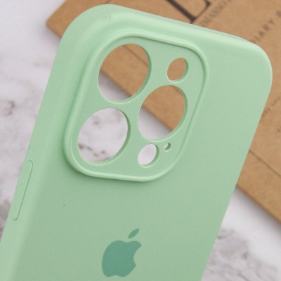 Чохол Silicone Case Full Camera Protective (AA) для Apple iPhone 13 Pro Max (6.7") Зелений / Pistachio