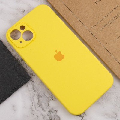 Чохол Silicone Case Full Camera Protective (AA) для Apple iPhone 14 (6.1") Жовтий / Yellow