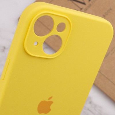 Чохол Silicone Case Full Camera Protective (AA) для Apple iPhone 14 (6.1") Жовтий / Yellow