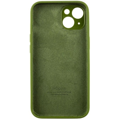 Чохол Silicone Case Full Camera Protective (AA) для Apple iPhone 14 (6.1") Зелений / Dark Olive