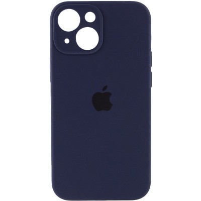 Чохол Silicone Case Full Camera Protective (AA) для Apple iPhone 14 (6.1") Темно-синій / Midnight blue