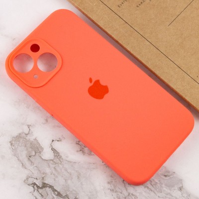 Чохол Silicone Case Full Camera Protective (AA) для Apple iPhone 14 Plus (6.7") Помаранчевий / Pink citrus