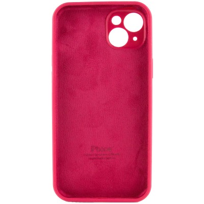 Чохол Silicone Case Full Camera Protective (AA) для Apple iPhone 14 Plus (6.7") Червоний / Rose Red