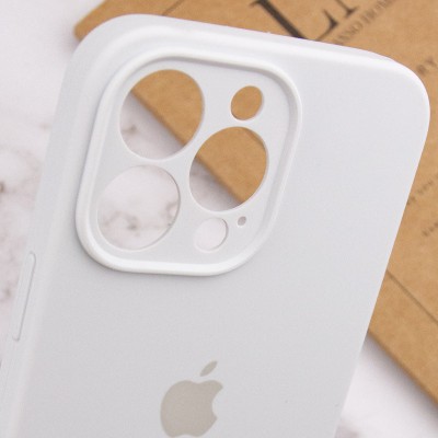 Чохол Silicone Case Full Camera Protective (AA) для Apple iPhone 14 Pro (6.1") Білий / White