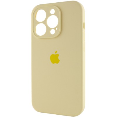 Чохол Silicone Case Full Camera Protective (AA) для Apple iPhone 14 Pro (6.1") Жовтий / Mellow Yellow