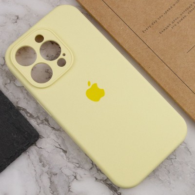 Чохол Silicone Case Full Camera Protective (AA) для Apple iPhone 14 Pro (6.1") Жовтий / Mellow Yellow
