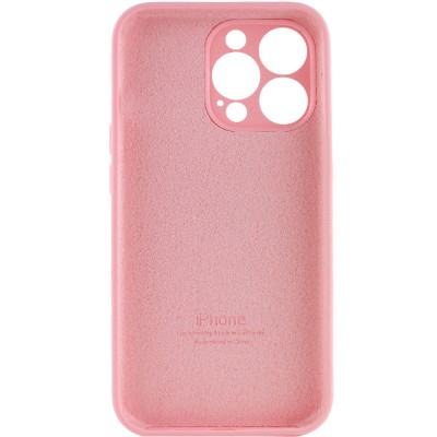 Чохол Silicone Case Full Camera Protective (AA) для Apple iPhone 14 Pro (6.1") Рожевий / Light pink