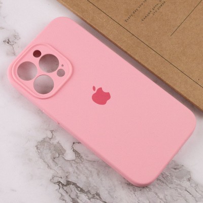 Чохол Silicone Case Full Camera Protective (AA) для Apple iPhone 14 Pro (6.1") Рожевий / Light pink