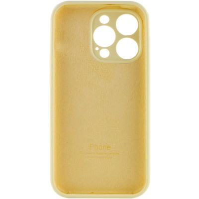 Чохол Silicone Case Full Camera Protective (AA) для Apple iPhone 14 Pro Max (6.7") Жовтий / Mellow Yellow