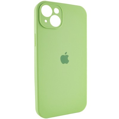 Чохол Silicone Case Full Camera Protective (AA) для Apple iPhone 15 (6.1") М'ятний / Mint