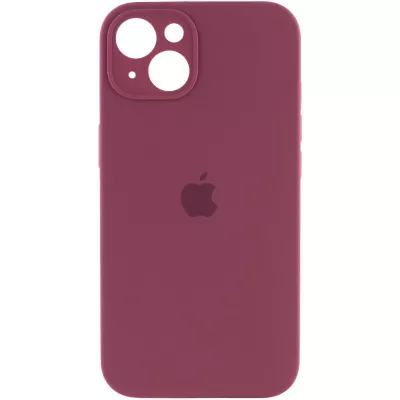 Чохол Silicone Case Full Camera Protective (AA) для Apple iPhone 15 Plus (6.7") Бордовий / Plum