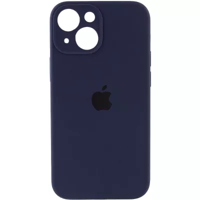Чохол Silicone Case Full Camera Protective (AA) для Apple iPhone 15 (6.1") Темно-синій / Midnight blue
