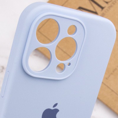 Чохол Silicone Case Full Camera Protective (AA) для Apple iPhone 15 Pro Max (6.7") Блакитний / Lilac Blue