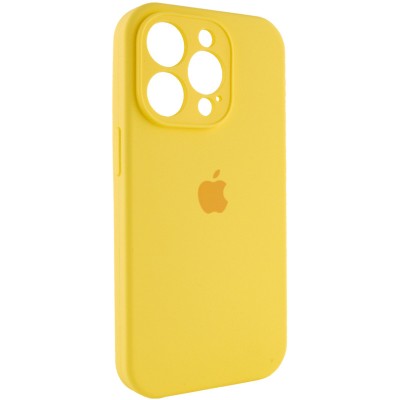 Чохол Silicone Case Full Camera Protective (AA) для Apple iPhone 15 Pro Max (6.7") Жовтий / Yellow