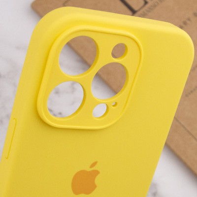 Чохол Silicone Case Full Camera Protective (AA) для Apple iPhone 15 Pro Max (6.7") Жовтий / Yellow