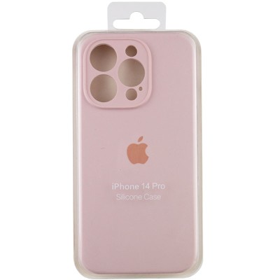 Чохол Silicone Case Full Camera Protective (AA) для Apple iPhone 15 Pro Max (6.7") Рожевий / Chalk Pink