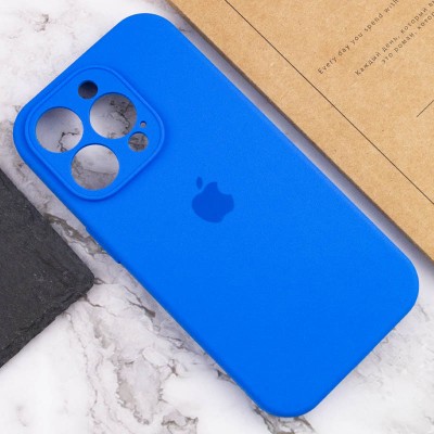 Чохол Silicone Case Full Camera Protective (AA) для Apple iPhone 15 Pro Max (6.7") Синій / Capri Blue Чохол Silicone Case Full Camera Protective (AA) для Apple iPhone 15 Pro Max (6.7") Синій / Capri Blue