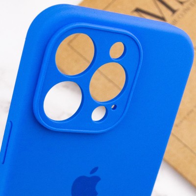 Чохол Silicone Case Full Camera Protective (AA) для Apple iPhone 15 Pro Max (6.7") Синій / Capri Blue Чохол Silicone Case Full Camera Protective (AA) для Apple iPhone 15 Pro Max (6.7") Синій / Capri Blue