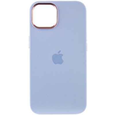 Чохол Silicone Case Metal Buttons (AA) для Apple iPhone 12 Pro Max (6.7") Блакитний / Cloud Blue