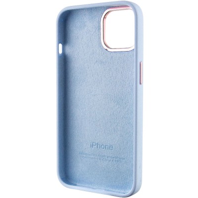 Чохол Silicone Case Metal Buttons (AA) для Apple iPhone 12 Pro Max (6.7") Блакитний / Cloud Blue