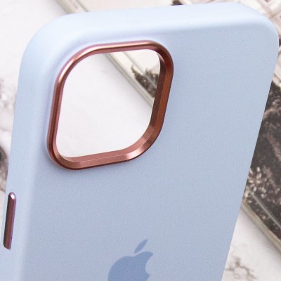 Чохол Silicone Case Metal Buttons (AA) для Apple iPhone 12 Pro Max (6.7") Блакитний / Cloud Blue