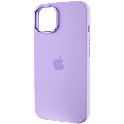 Чохол Silicone Case Metal Buttons (AA) для Apple iPhone 12 Pro Max (6.7") Бузковий / Lilac