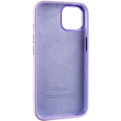 Чохол Silicone Case Metal Buttons (AA) для Apple iPhone 12 Pro Max (6.7") Бузковий / Lilac