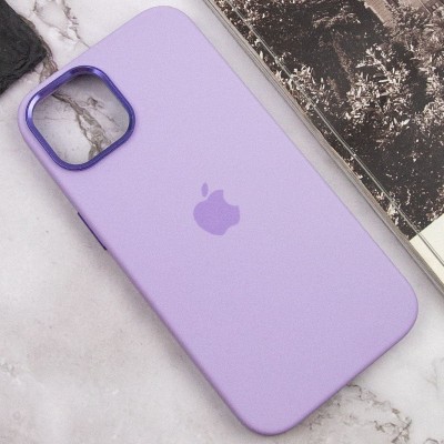 Чохол Silicone Case Metal Buttons (AA) для Apple iPhone 12 Pro Max (6.7") Бузковий / Lilac