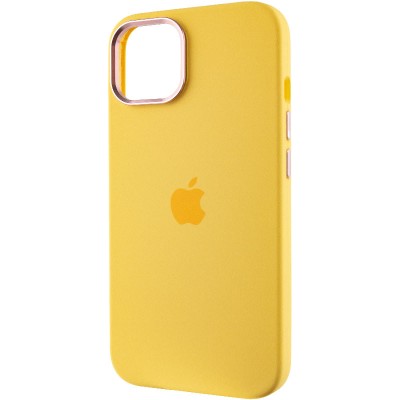 Чохол Silicone Case Metal Buttons (AA) для Apple iPhone 12 Pro Max (6.7") Жовтий / Sunglow